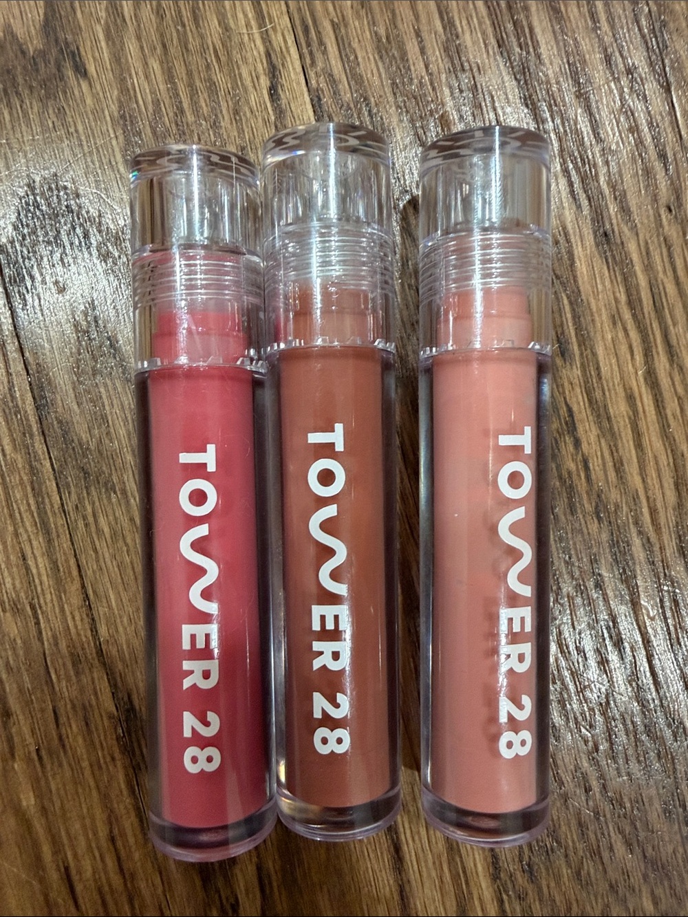 Tower 28 Lip Gloss Trio — Coconut, Cashew, Oat